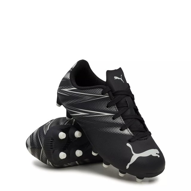 Puma Attacanto FG AG Youth Soccer Cleats 11 Black Silver