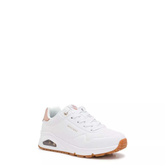 Skechers Youth Girls Uno Gen1 Shimmer Away Sneaker White 5