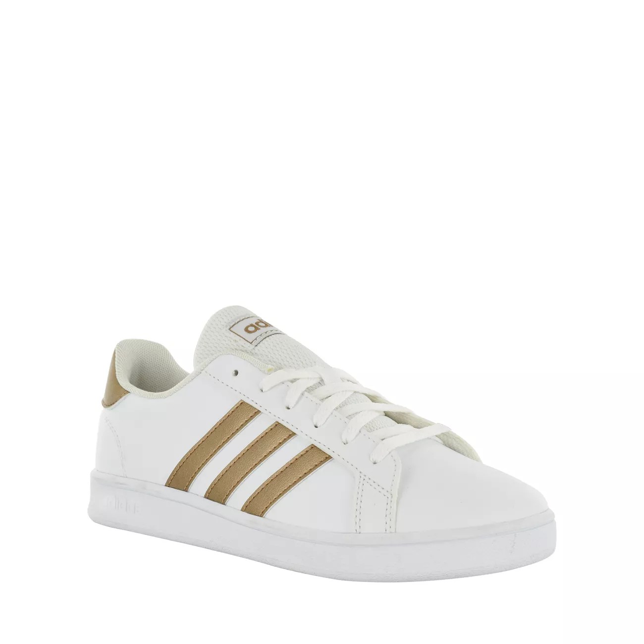 adidas grand court gold stripe