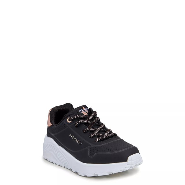 Girls black skechers cheap