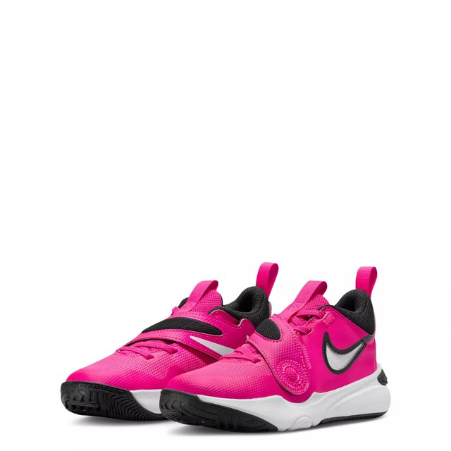 Nike Girls Team Hustle D 11 Basketball Shoe in Fierce Pink Black Size 6 Medium