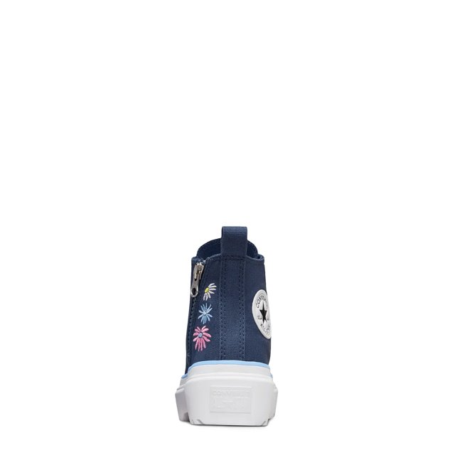 Blue high top converse toddler shop