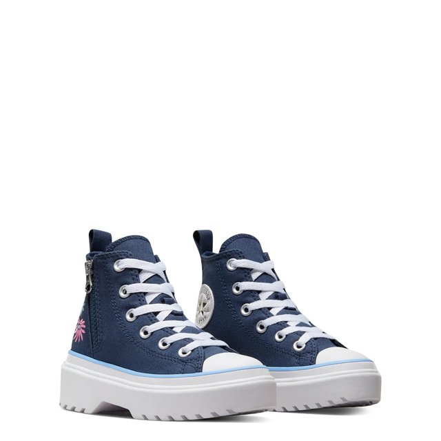 Converse Youth Girls Chuck Taylor All Star Lugged Lift Platform Easy On Floral Embroidery High Top Sneaker The Shoe Company