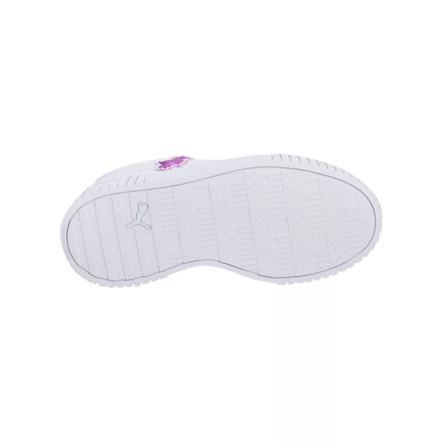 Puma Girls Carina 2.0 Trolls Court Sneaker in White Mauved Out Cool Cucumber Size 1 Medium