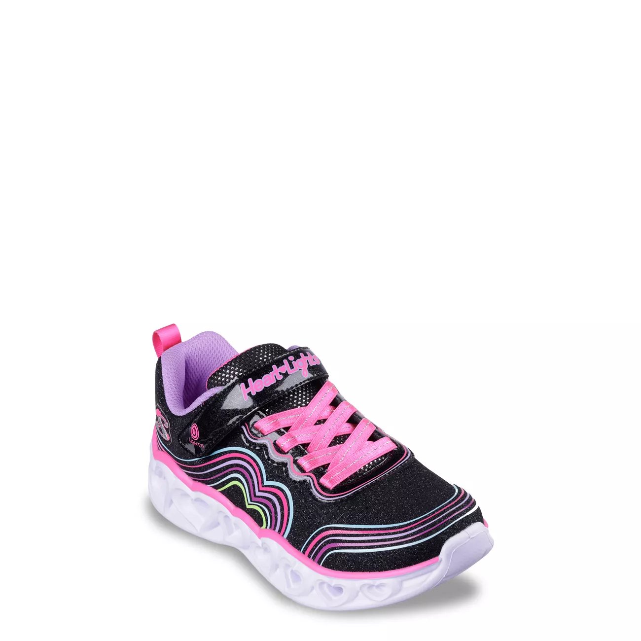 Youth Girls' Heart Lights Retro Hearts Running Shoe