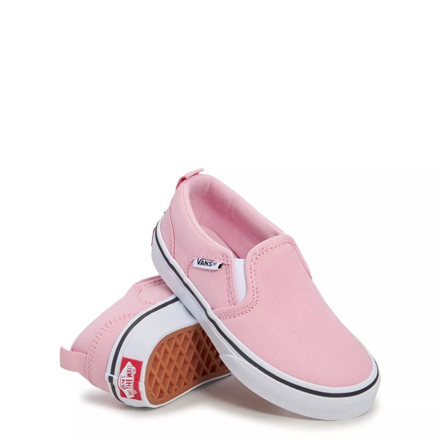 Girls pink and white vans cheap