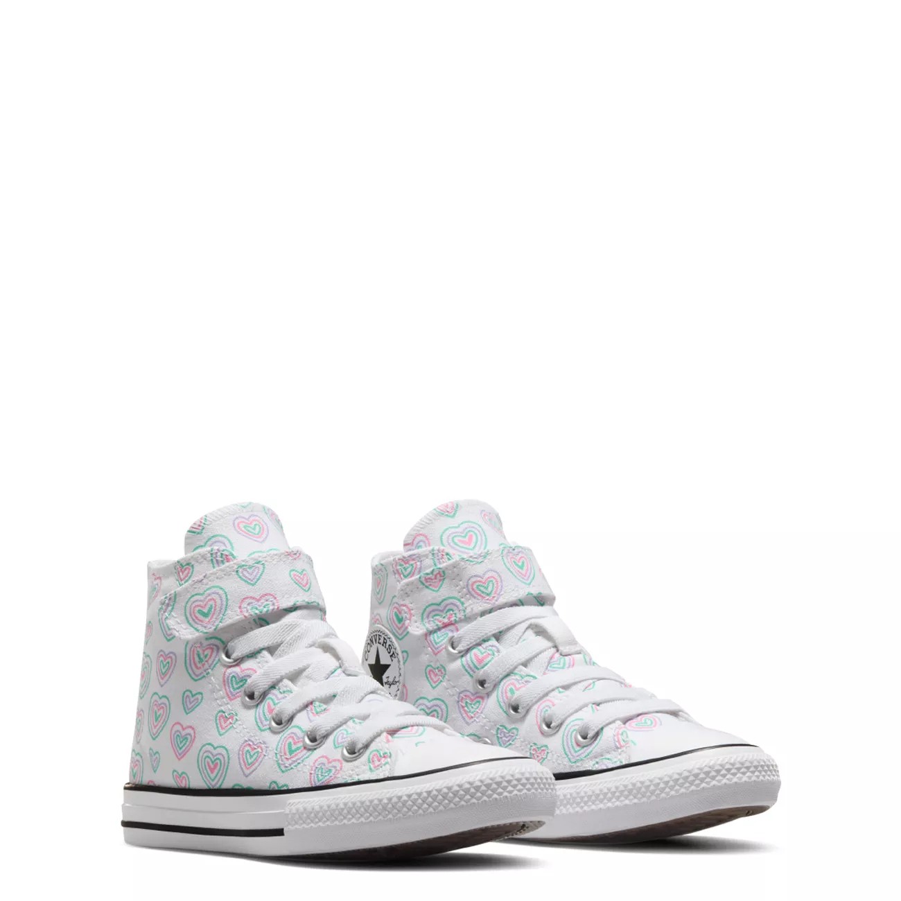 Youth Girls' Chuck Taylor All Star 1V Happy Hearts High Top Sneaker