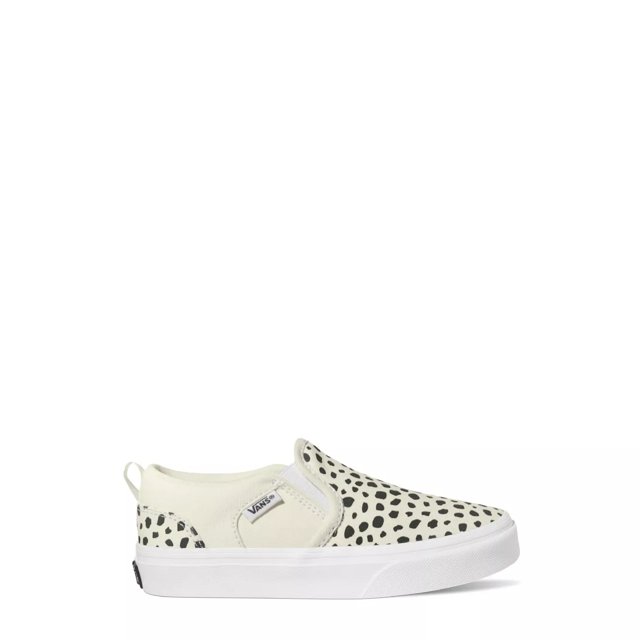 Vans Girls Asher Sneaker in Dots Black Ink Size 6 Medium