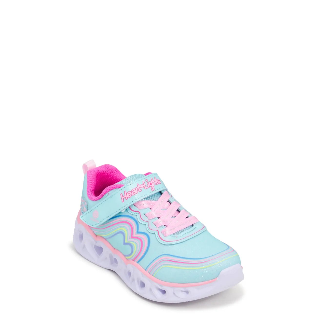 Youth Girls' Heart Lights - Retro Hearts Slip-On Running Shoe