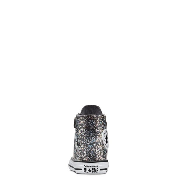 Girls black glitter converse on sale