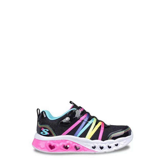 Skechers Youth Girls Flutter Heart Lights Rainbow Bestie Running