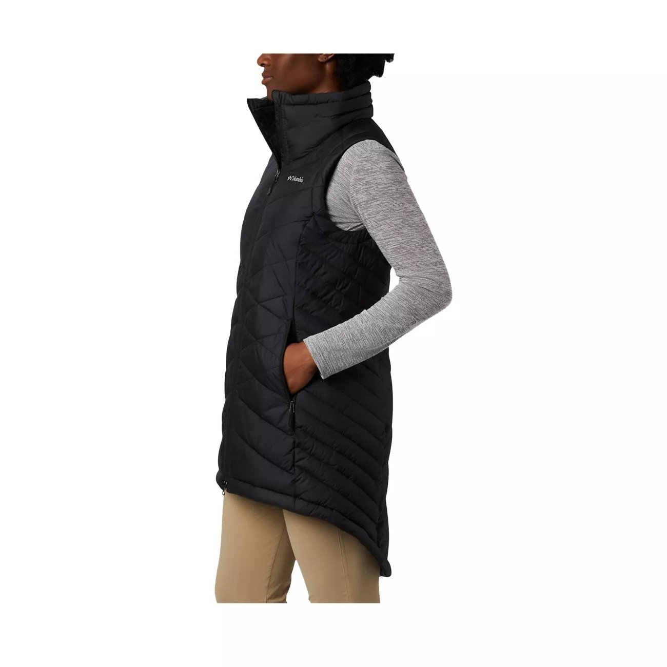 columbia long vest