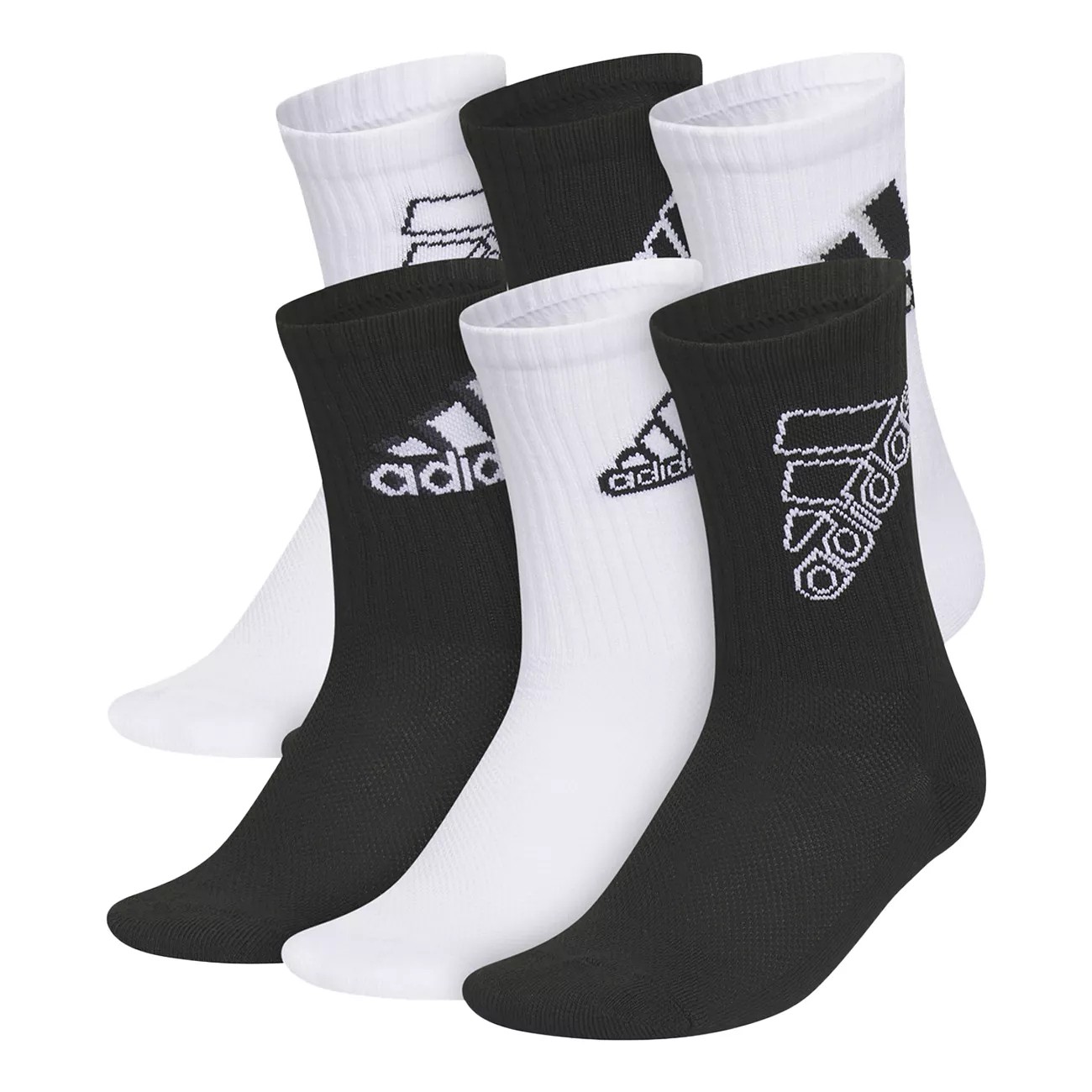 Kids' 6-Pack Cushioned Crew Socks