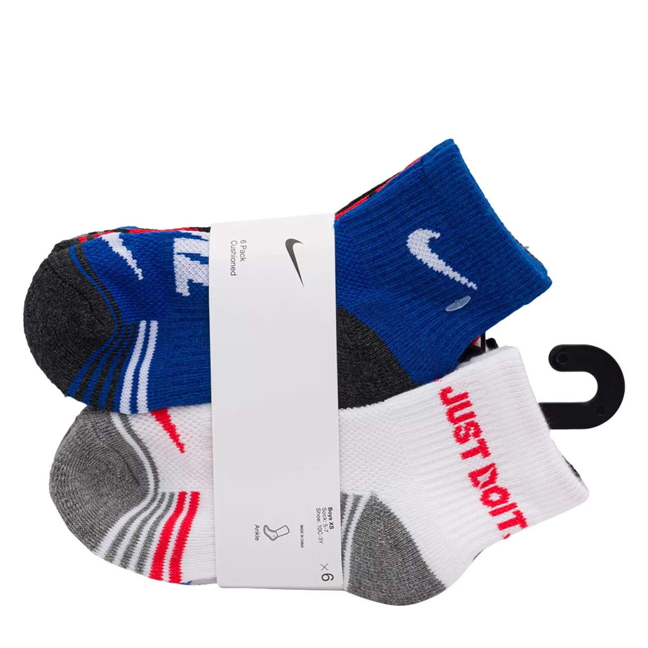 Kids' 6 Pack Youth X-Small Ankle Socks