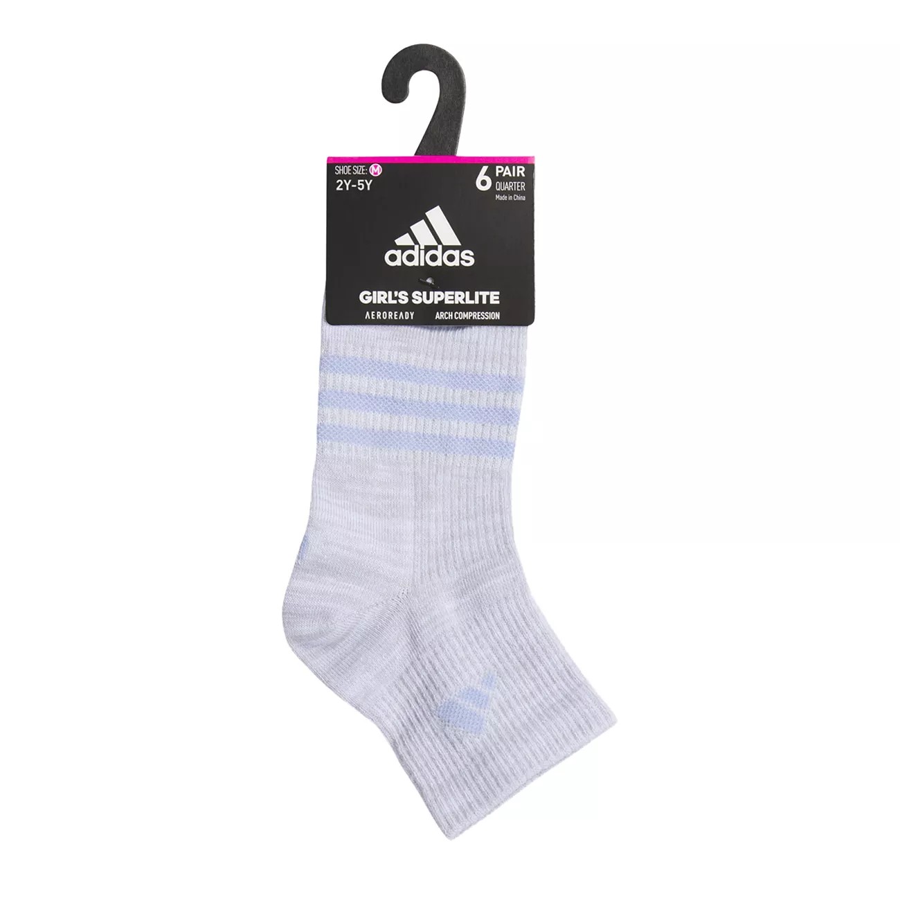 Girls' 6-Pack Superlite Quarter Socks