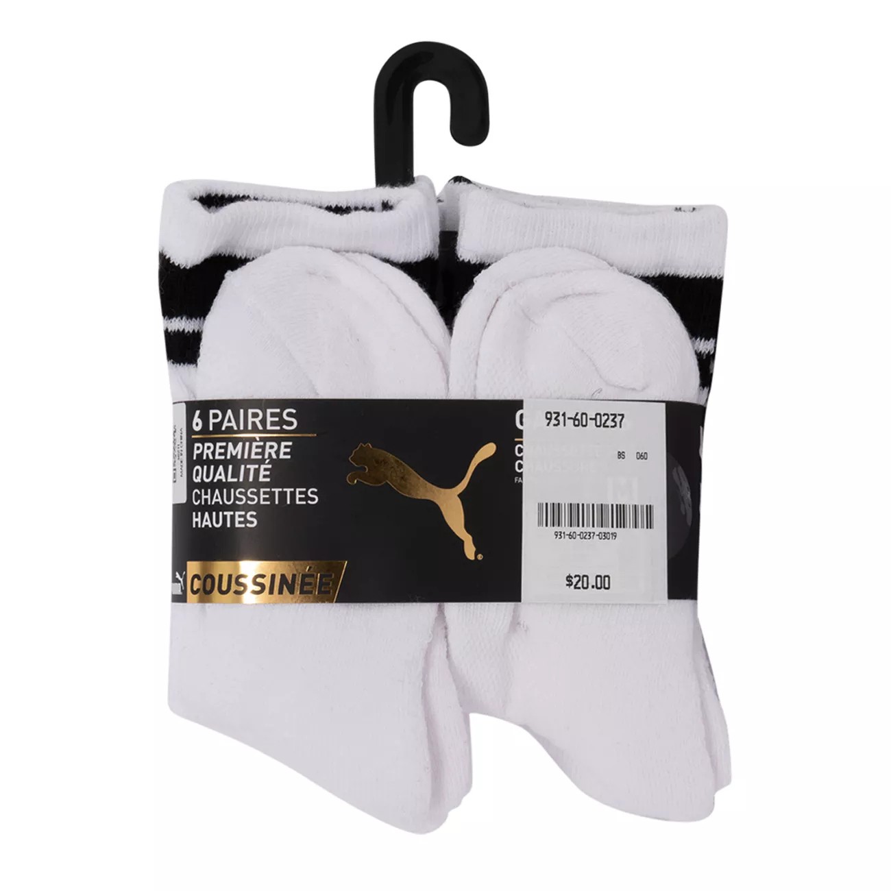 Boys' 6-Pack Premium Crew Socks