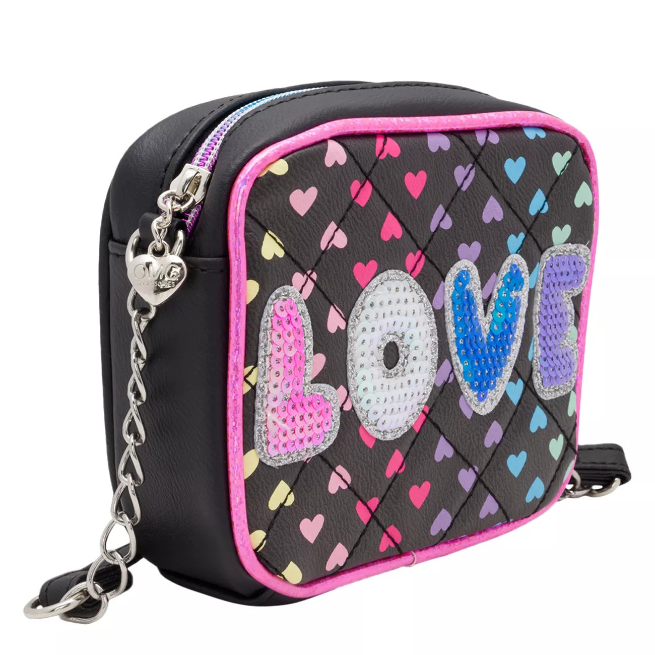 Youth Love Rainbow Hearts Crossbody Bag