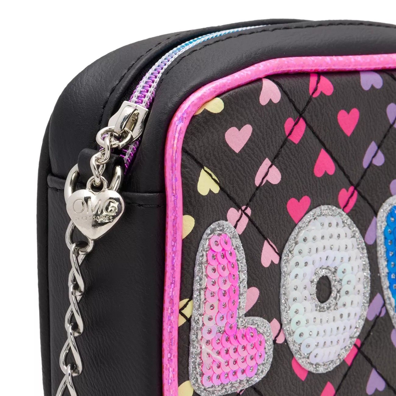 Youth Love Rainbow Hearts Crossbody Bag