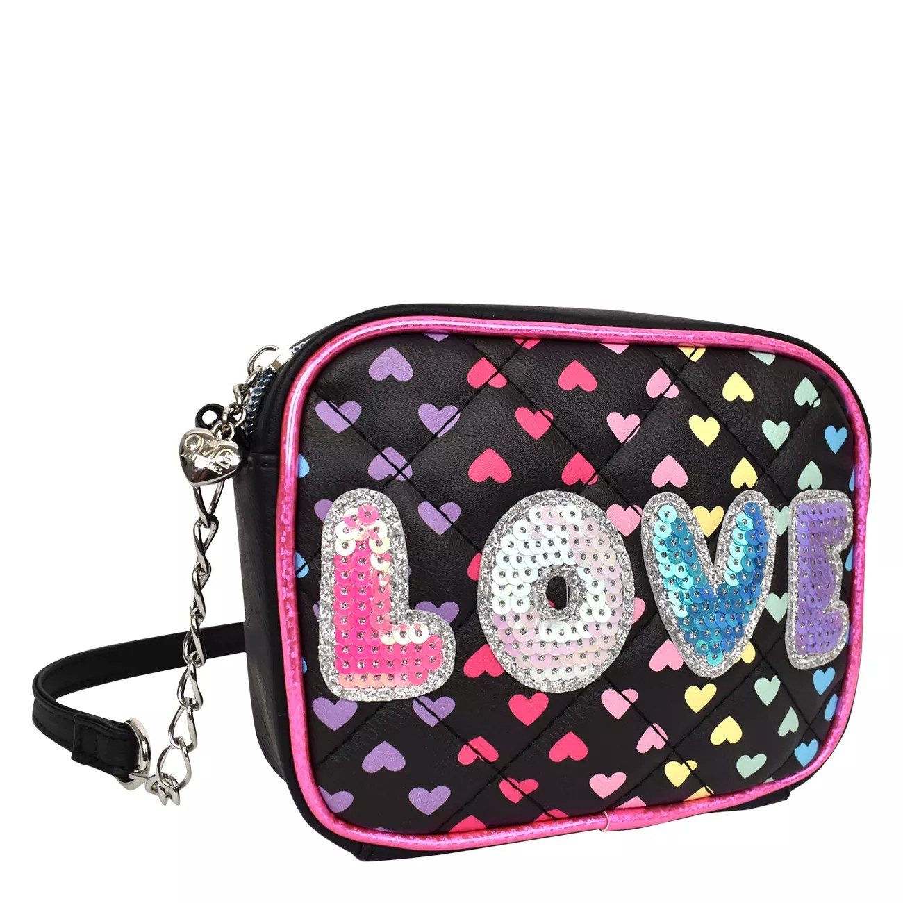 Youth Love Rainbow Hearts Crossbody Bag