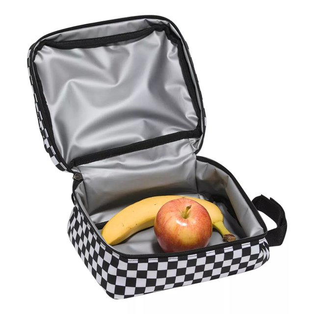 Apple and white checkered vans top