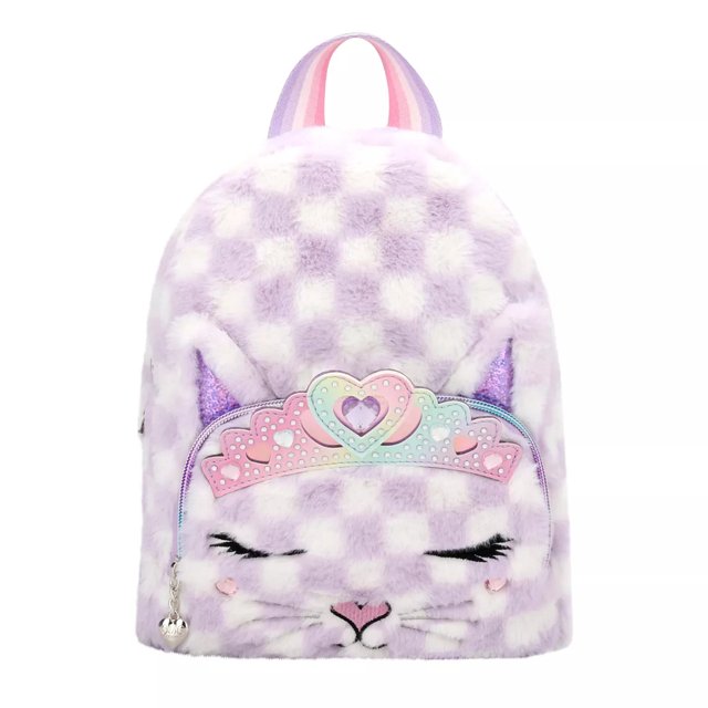 OMG Accessories Kids Bella Heart Faux Fur Mini Backpack