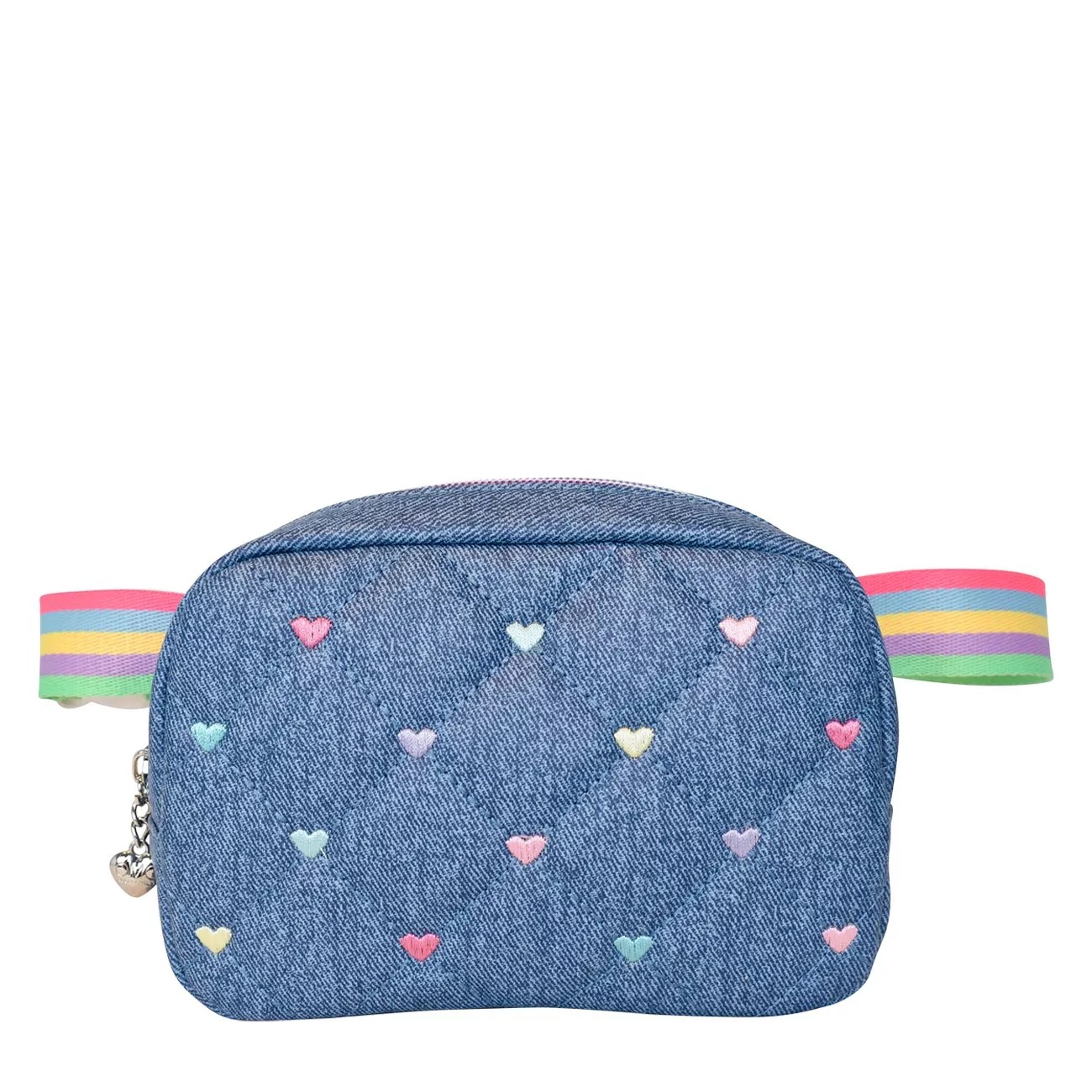 Kids' Embroidered Hearts Belt Bag