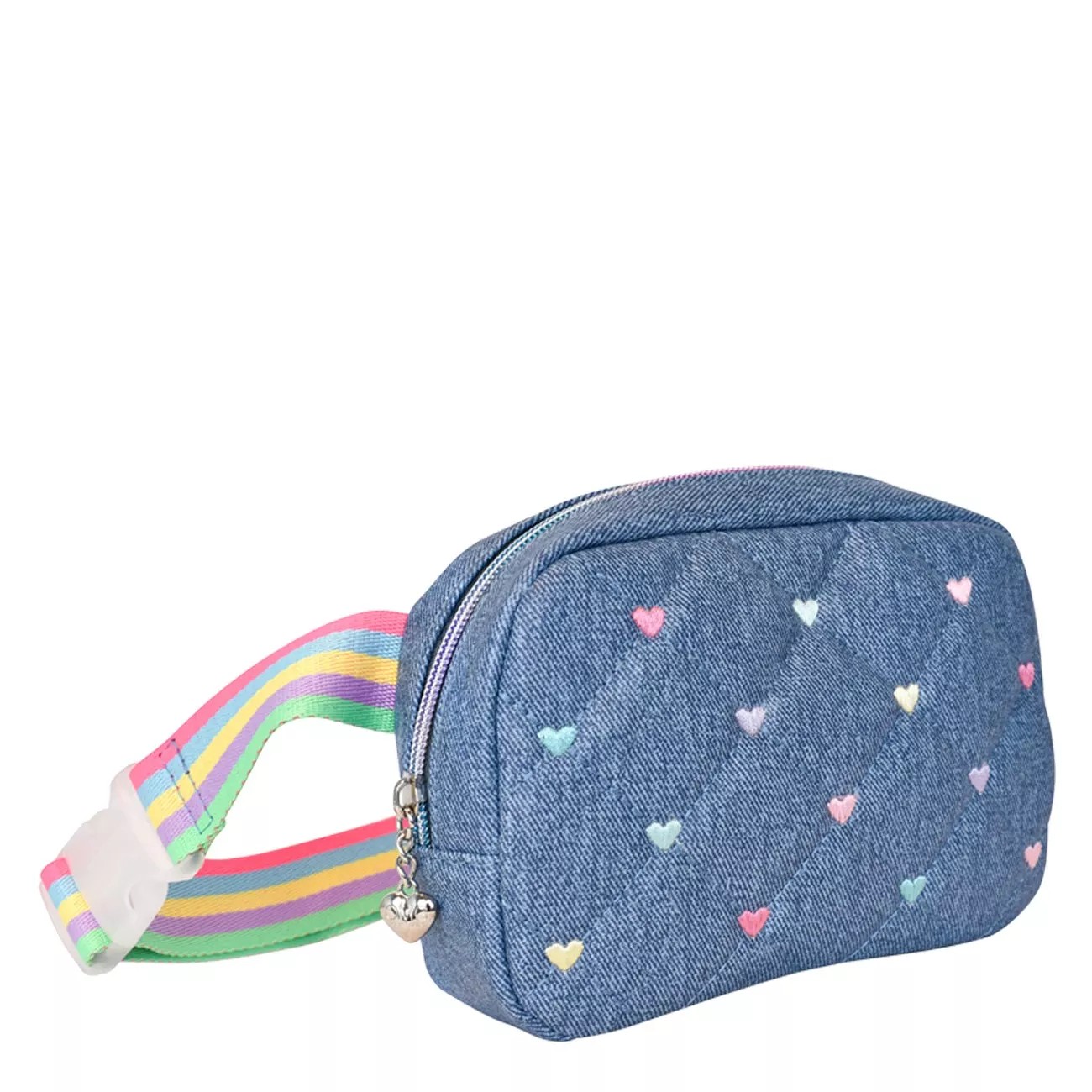 Kids' Embroidered Hearts Belt Bag