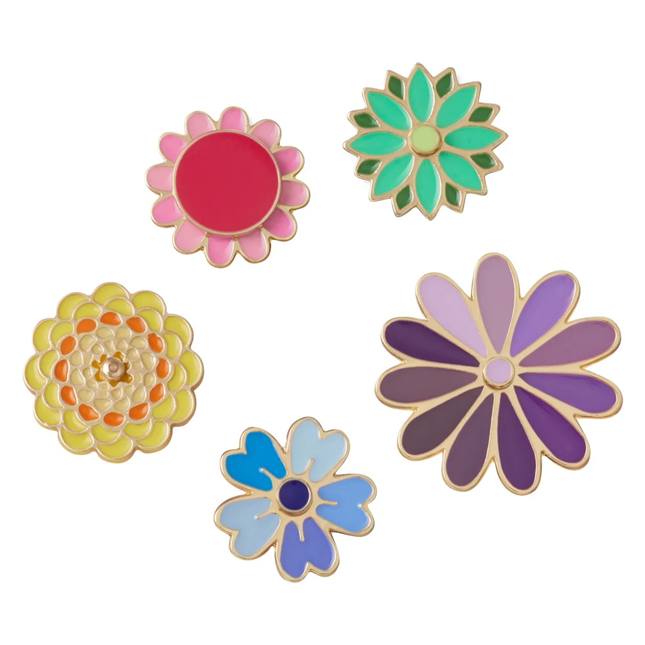 Floral Spin Jibbitz Charms - 5 Pack