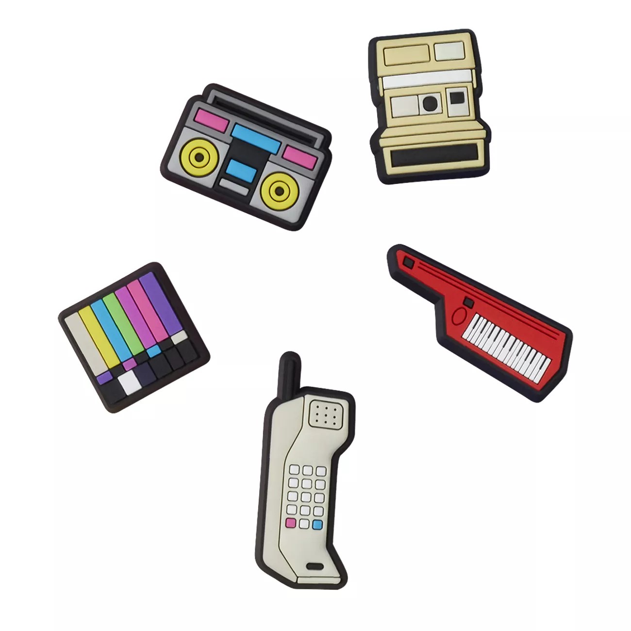 90s Retro Vibe Jibbitz Charms - 5 Pack