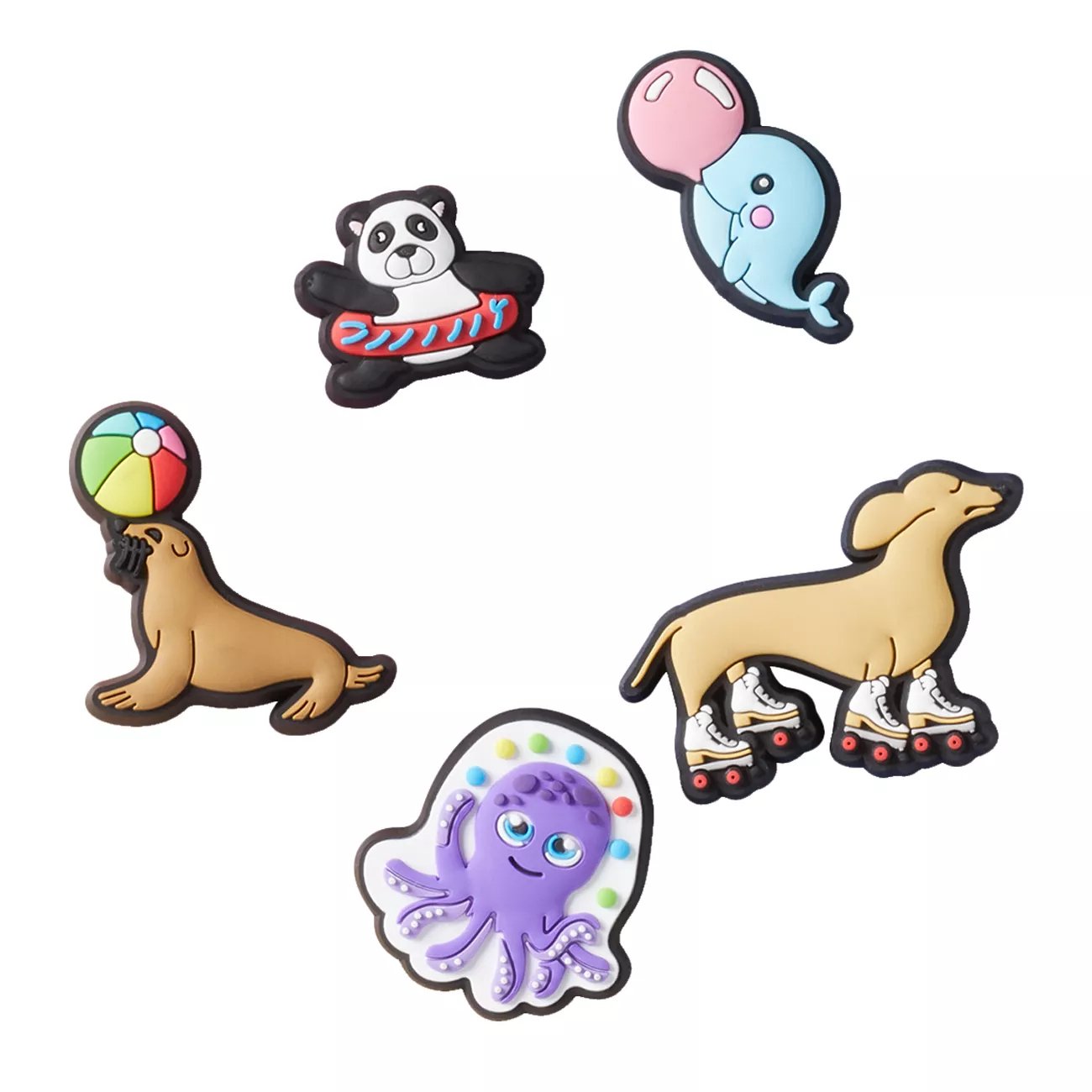 Fun Animal Friends Jibbitz Charms - 5 Pack