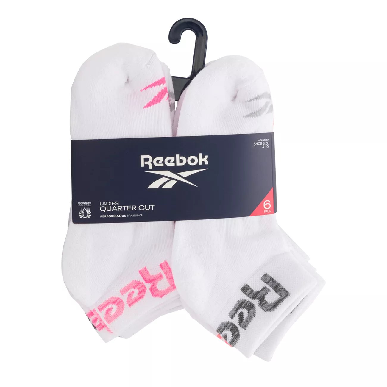 Reebok Kids Girls Pros Series Low Cut Socks, 6-Pack