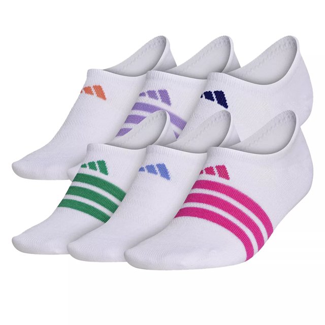 Adidas Women s Superlite 6 Pack Super No Show Socks The Shoe Company