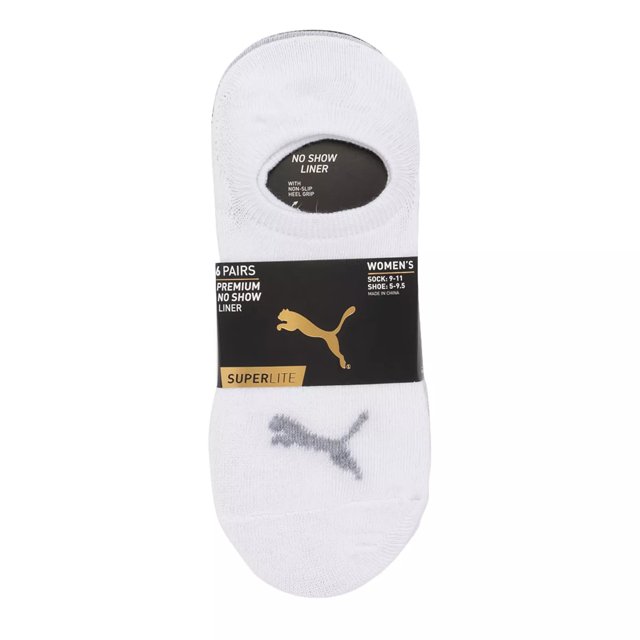 PUMA Ladies' No Show Sock, 10-pair