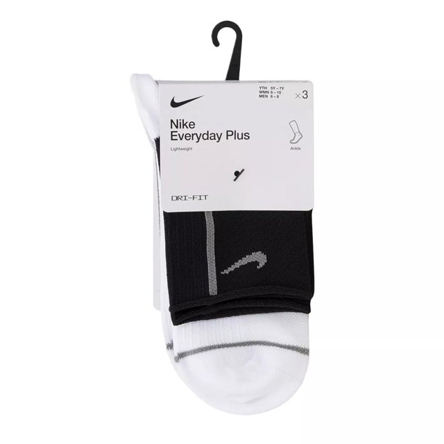Nike Women s Everyday Plus Lightweight Ankle Socks Breathable 3 Pack