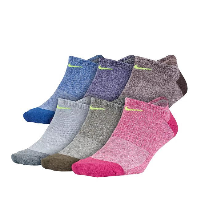 nike women's everyday lightweight no show training socks 6 pack