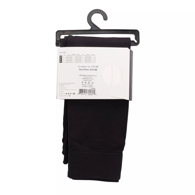 HUE Seamless Style Leggings Black Size Small Medium