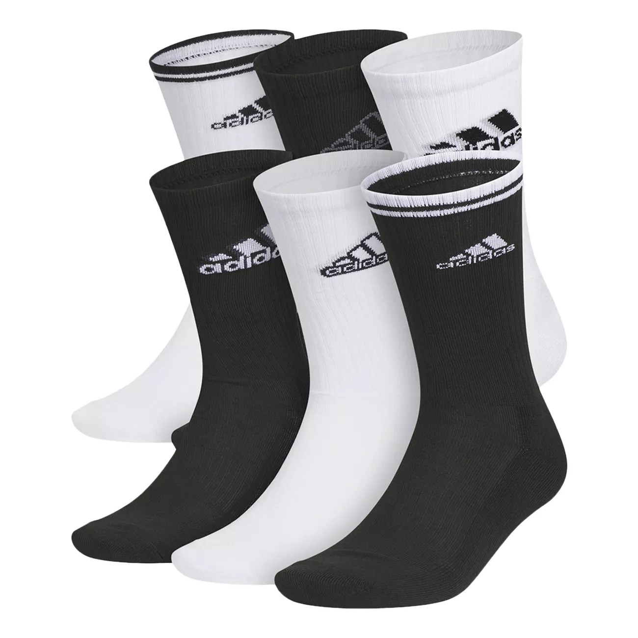 Men's 6-Pack Cushioned Crew Socks