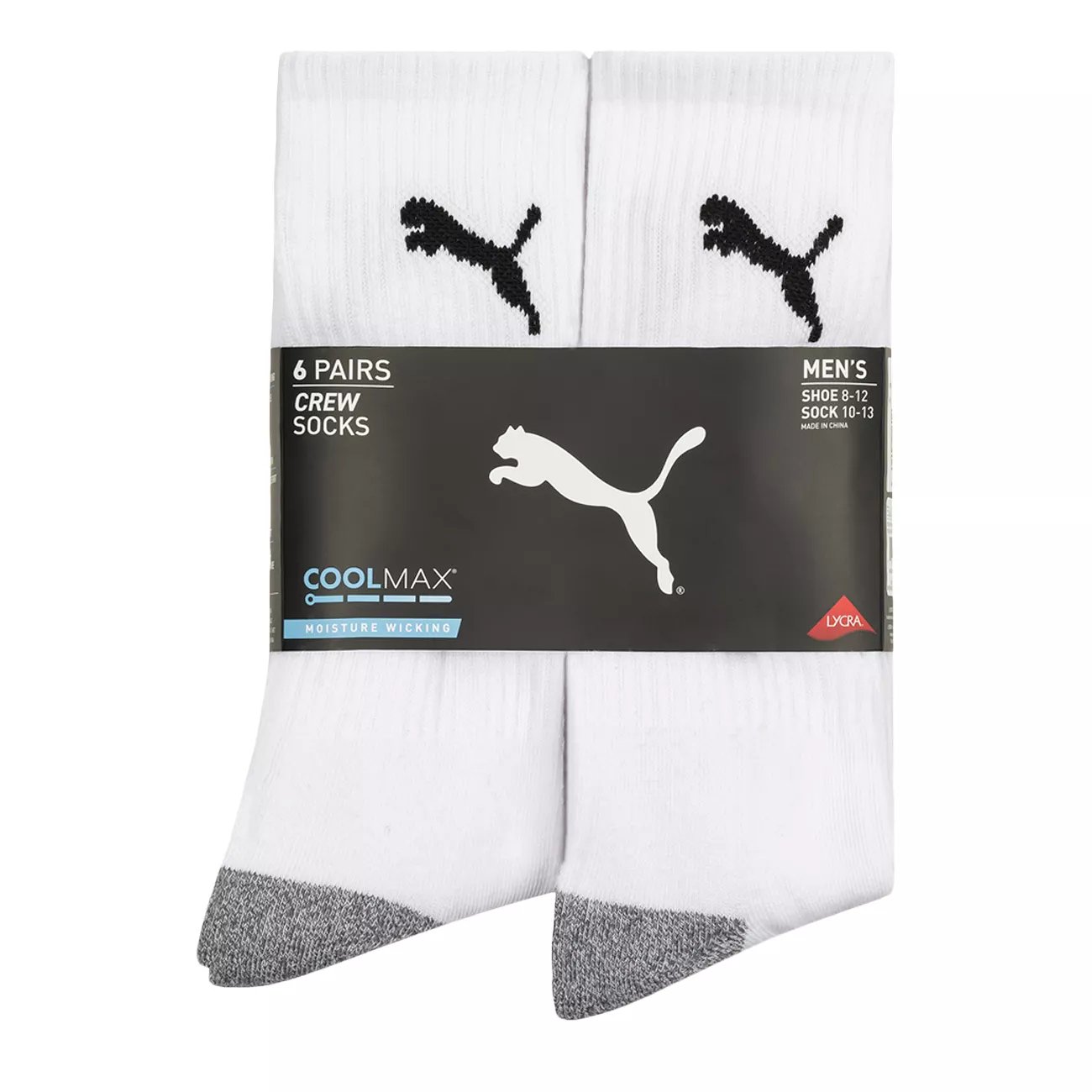 Men's 6-Pack CoolMax Crew Socks