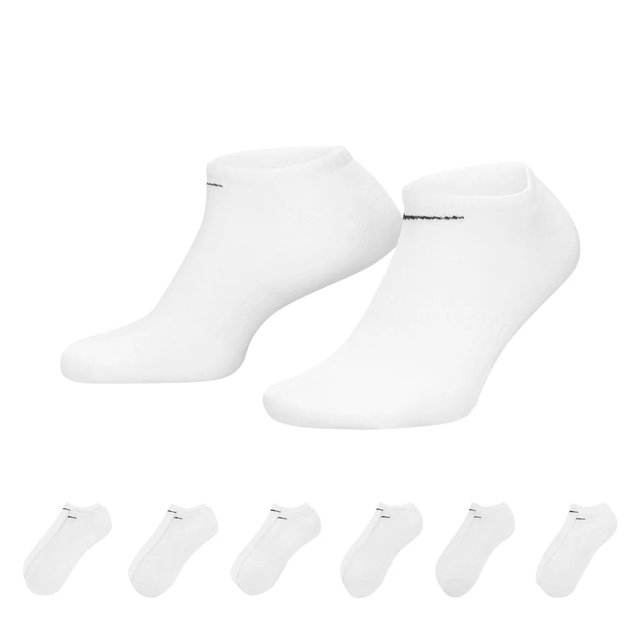 Nike Everyday Cushioned No Show 3 Pack Socks - Assorted Colours