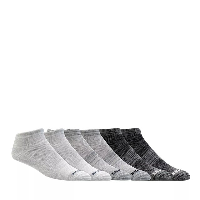 6 Pairs Women Ankle Socks Low Cut Fit Crew Size 10-13 Sport Black White  Grey NEW