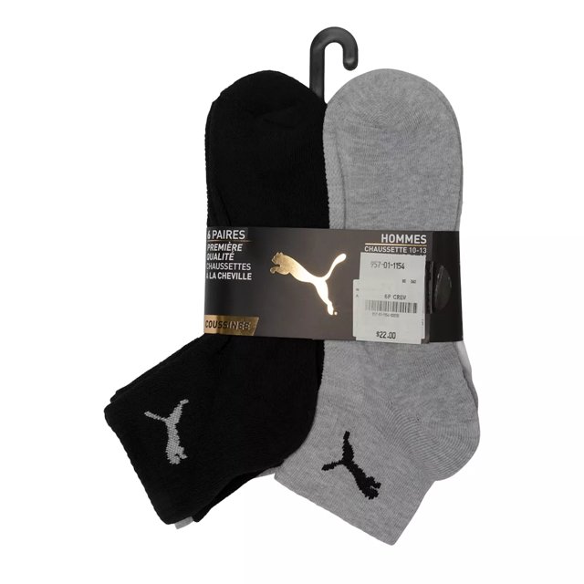 Mens Quarter Socks 5 Pack - Black