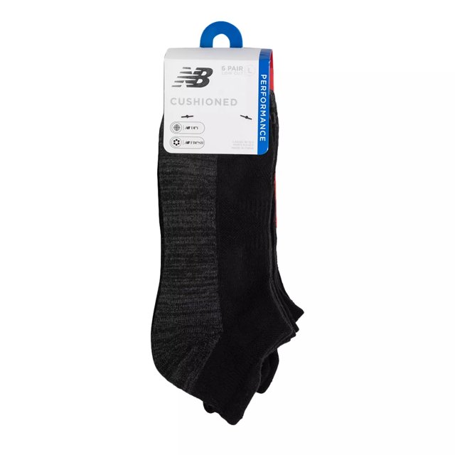 New balance men's 6-pair ankle socks best sale