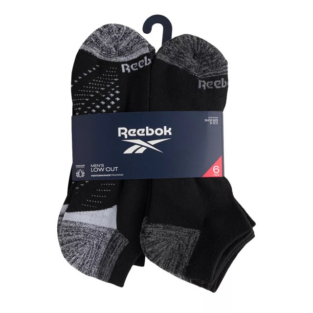 Reebok Men's Tech Comfort Low Cut Socks, 6-Pack