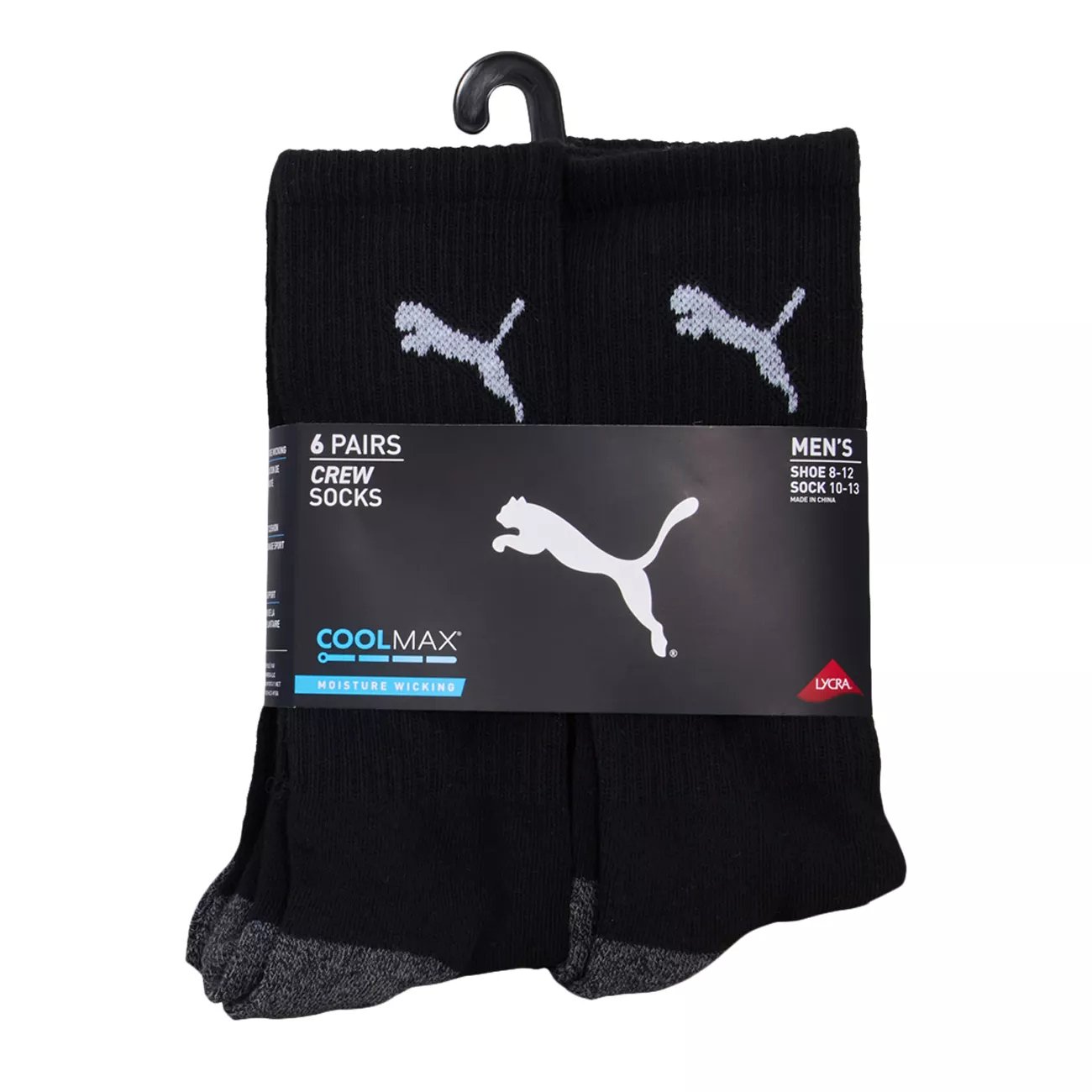 Men's 6-Pack CoolMax Crew Socks