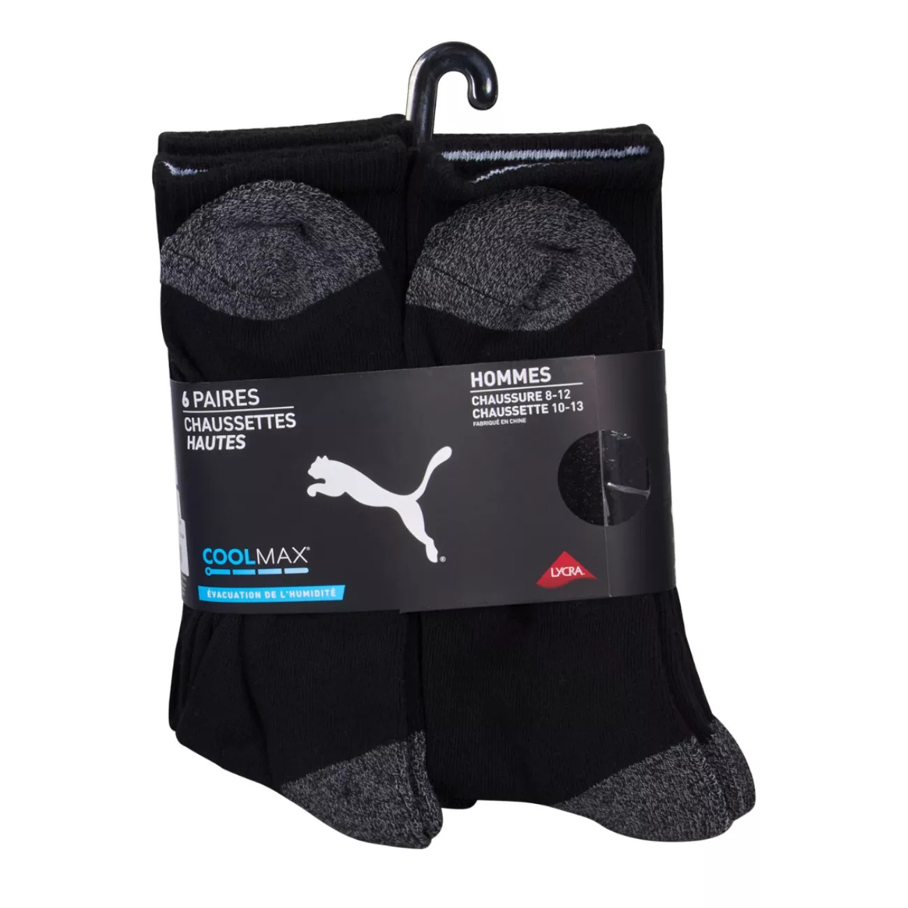 Men's 6-Pack CoolMax Crew Socks