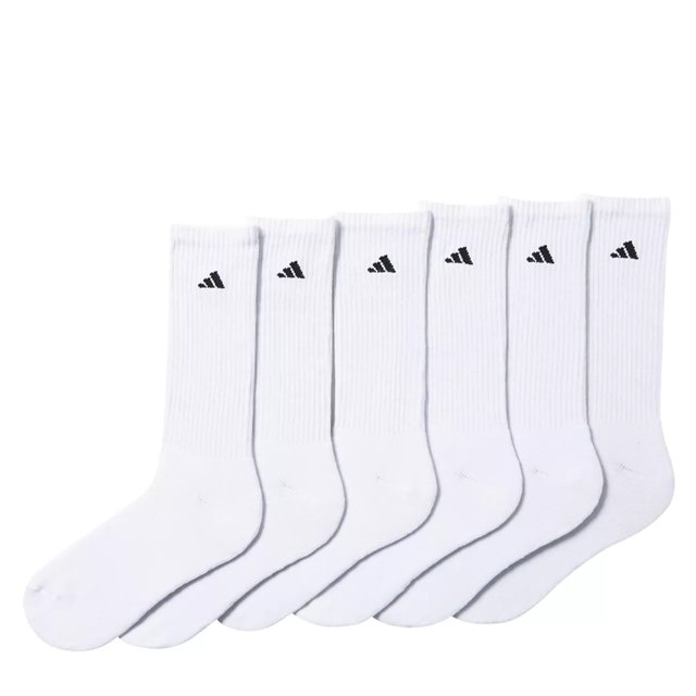 Adidas Men's 6-Pack Athletic Cushioned Crew Socks