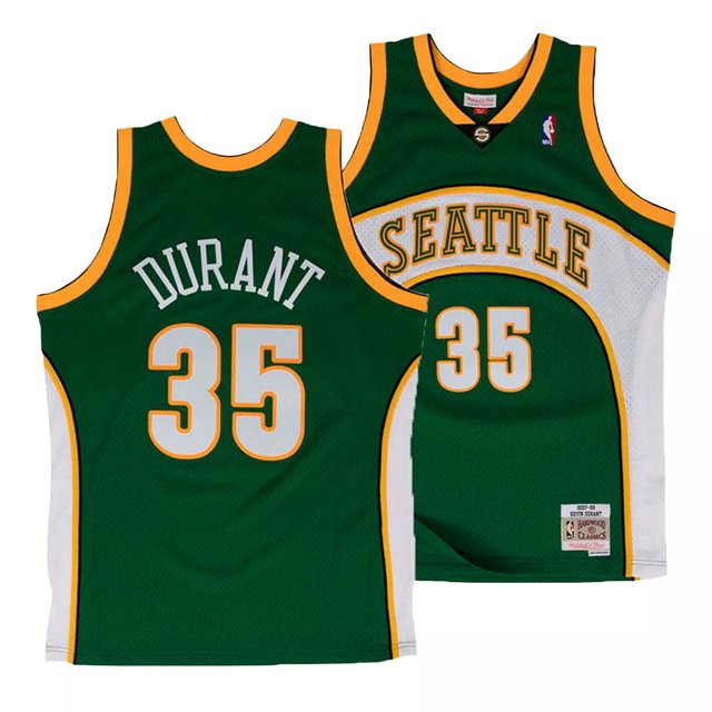 Mitchell & Ness Seattle SuperSonics Kevin Durant 2007 Green Swingman Jersey, Medium