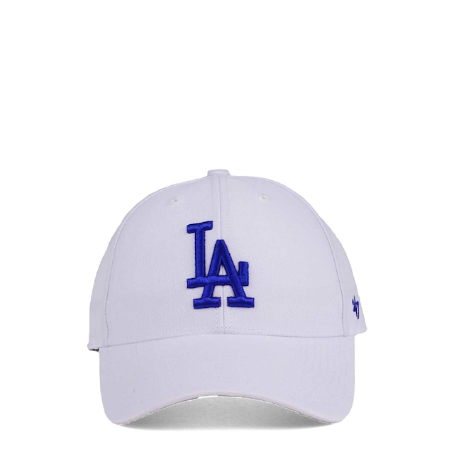 47 Men's Los Angeles Dodgers MLB White MVP Adjustable Cap in White NODIM