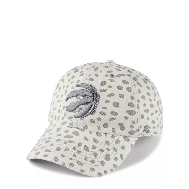47 Women s Toronto Raptors NBA Cheetah Clean Up Adjustable Cap in White Grey Not Applicable