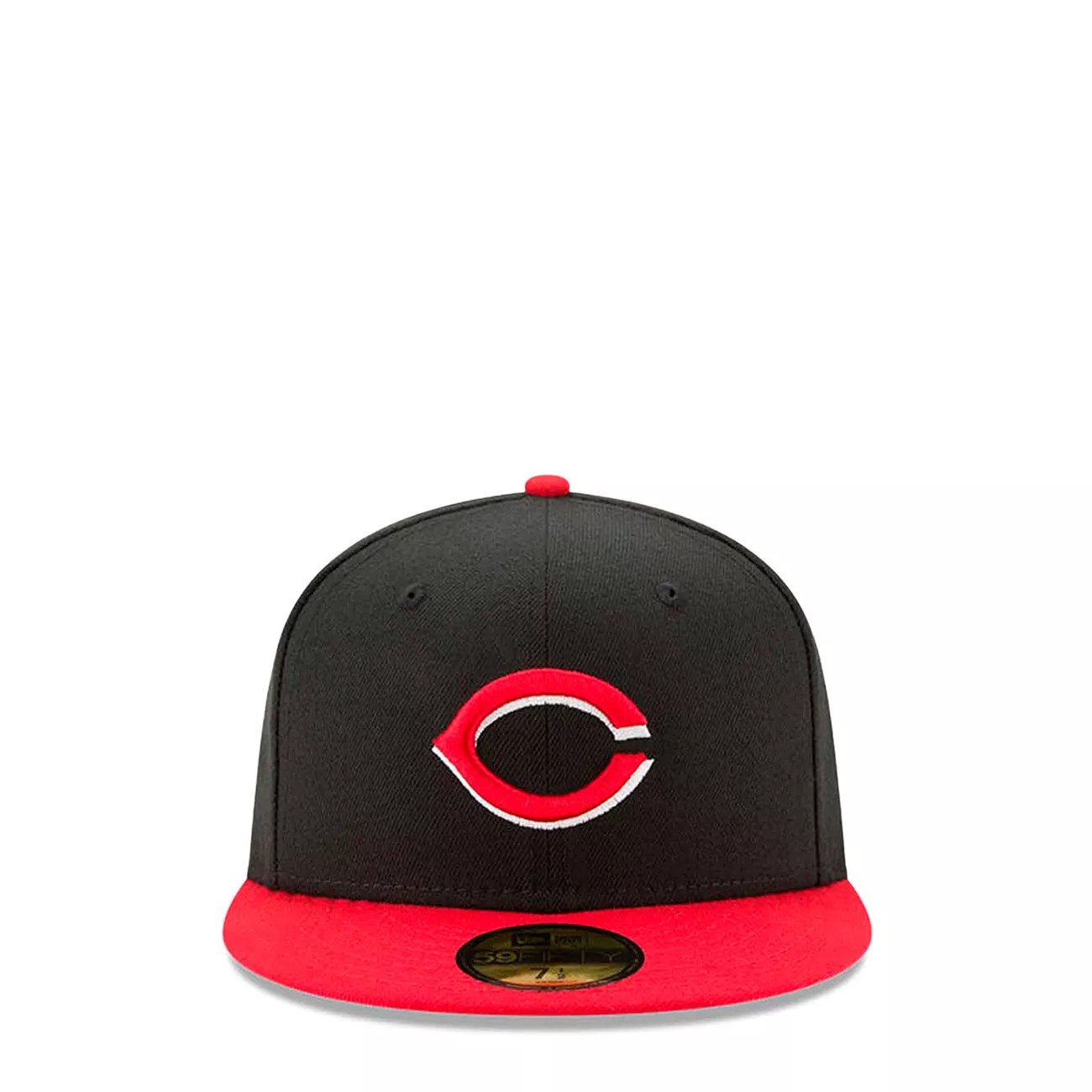 New Era Cincinnati Reds 59FIFTY Authentic Collection Hat Black/Red 7 3/4